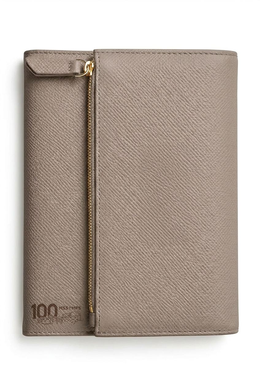 Premium Zipper Notebook Gift Set (Beige)